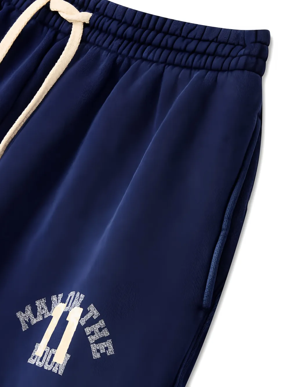 Man On The Boon. Cotton Track Pants In Blue