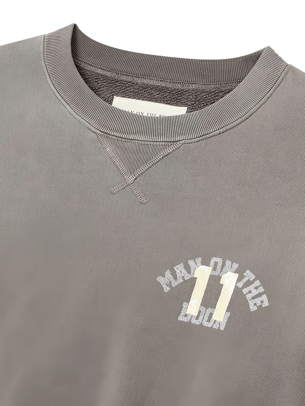 Man On The Boon. Sweater met logoprint Grijs