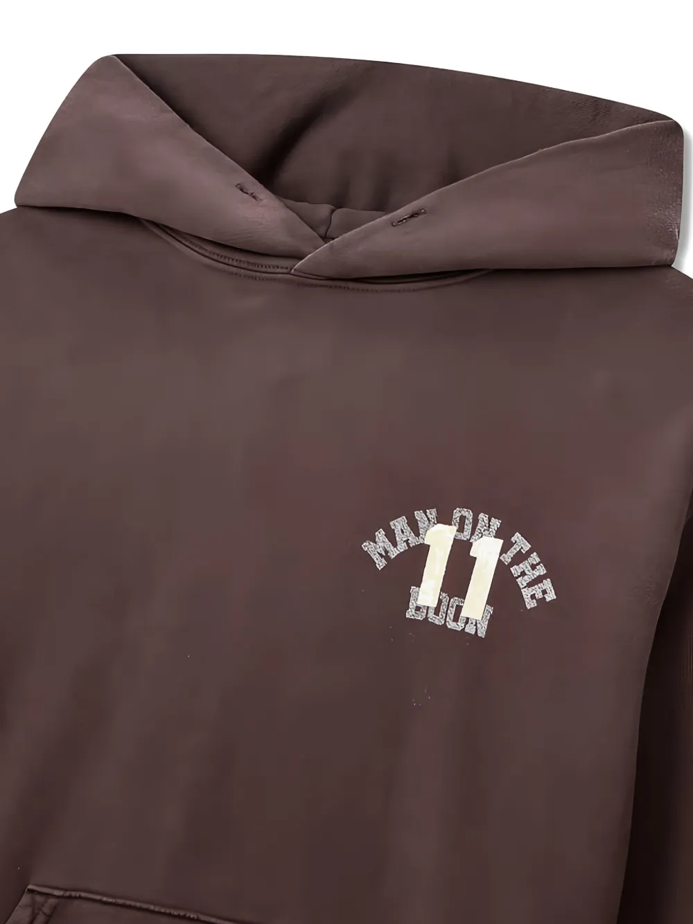 Man On The Boon. Logo-detailed Hoodie In Brown
