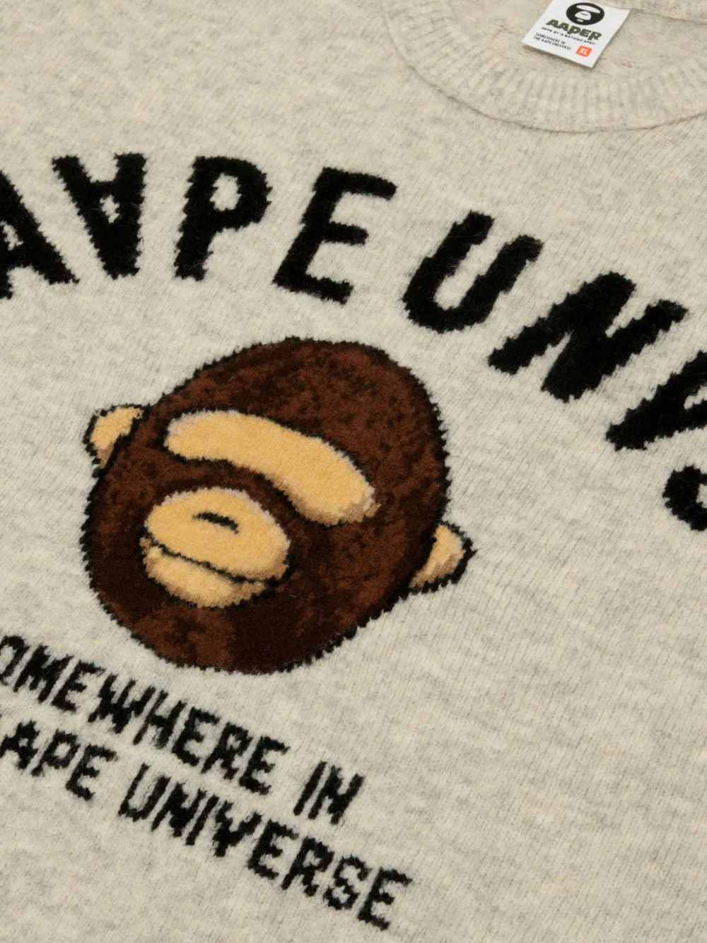 Aape By A Bathing Ape Logo Graphic Sweater In Neutral