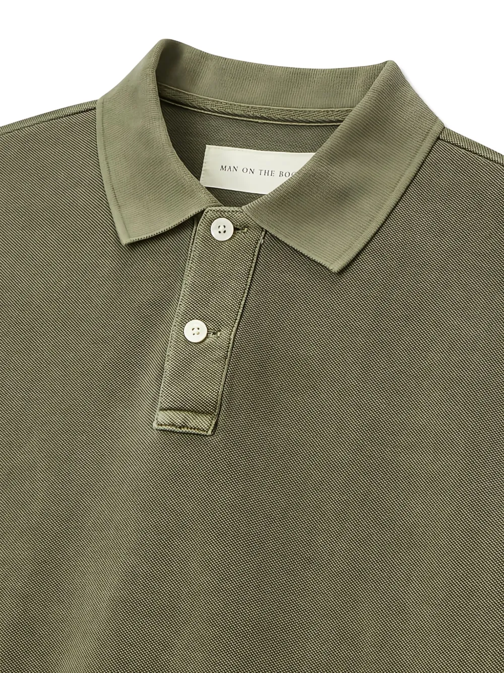 Man On The Boon. Long-sleeved Polo Shirt In Green