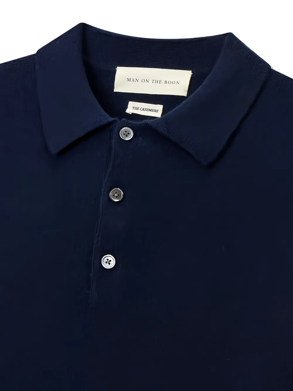 Man On The Boon. Cashmere Polo Shirt In Blue