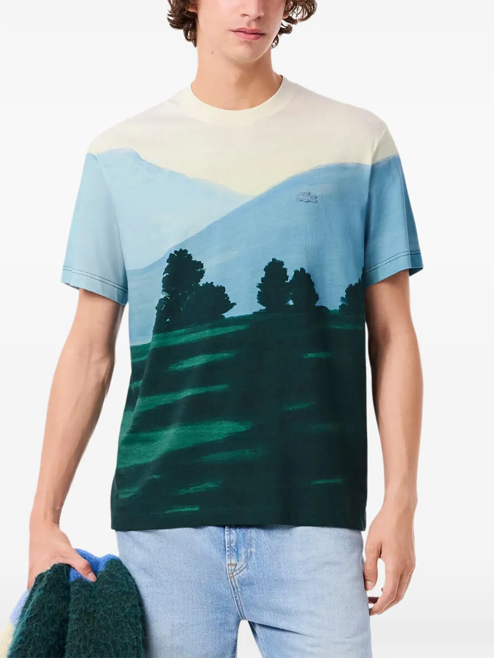 Lacoste graphic-print T-Shirt - Groen