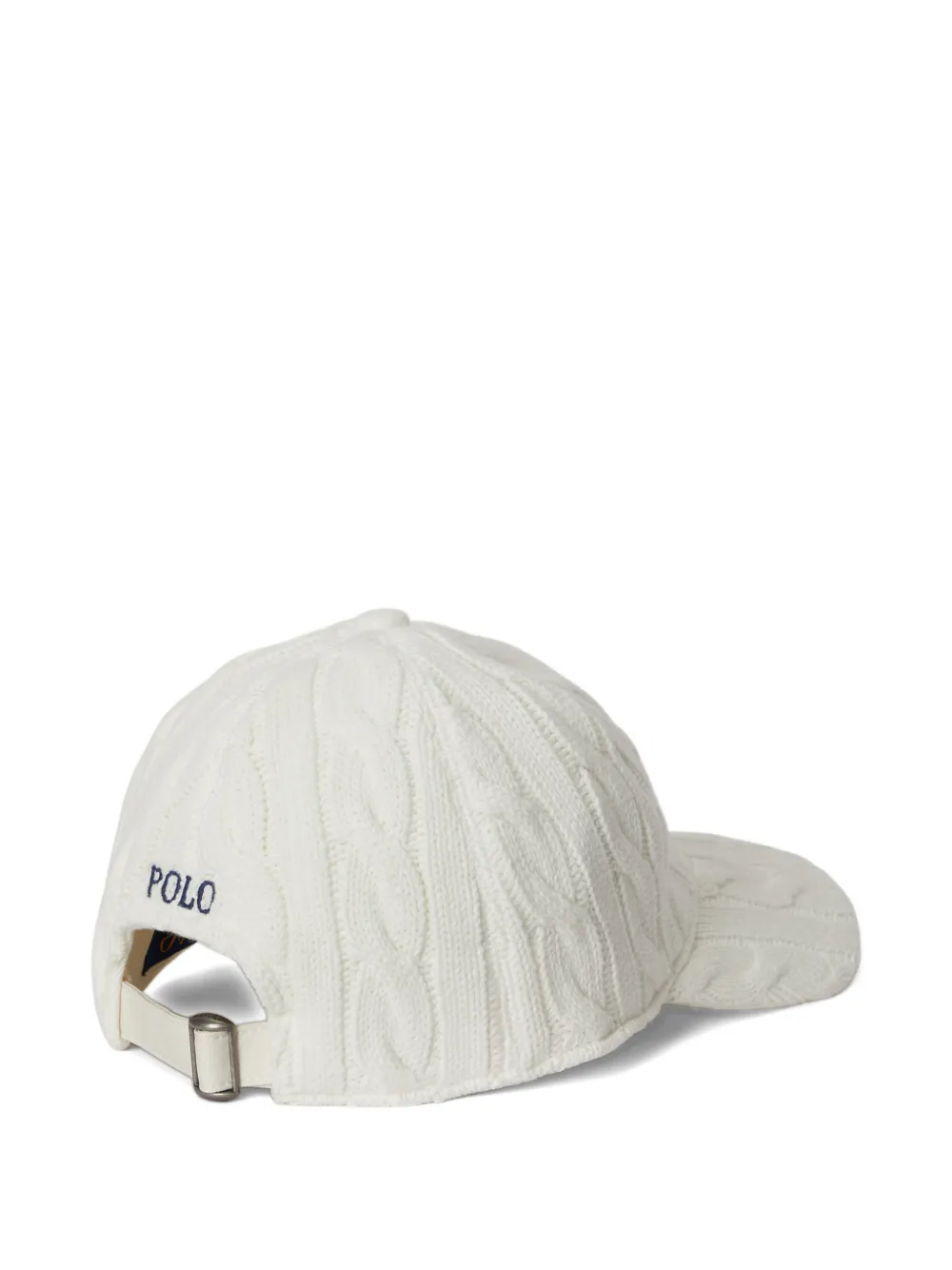 Polo Ralph Lauren Kabelgebreide honkbalpet met logodetail Wit