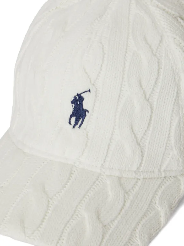 Polo Ralph Lauren ケーブルニット キャップ | ホワイト | FARFETCH JP
