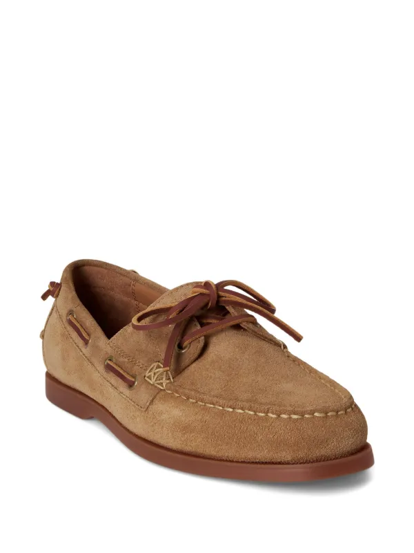 Polo by Ralph Lauren Brown Suede Boat Shoes Polo Ralph Lauren Merton Boat Shoes | Brown | FARFETCH main image 3