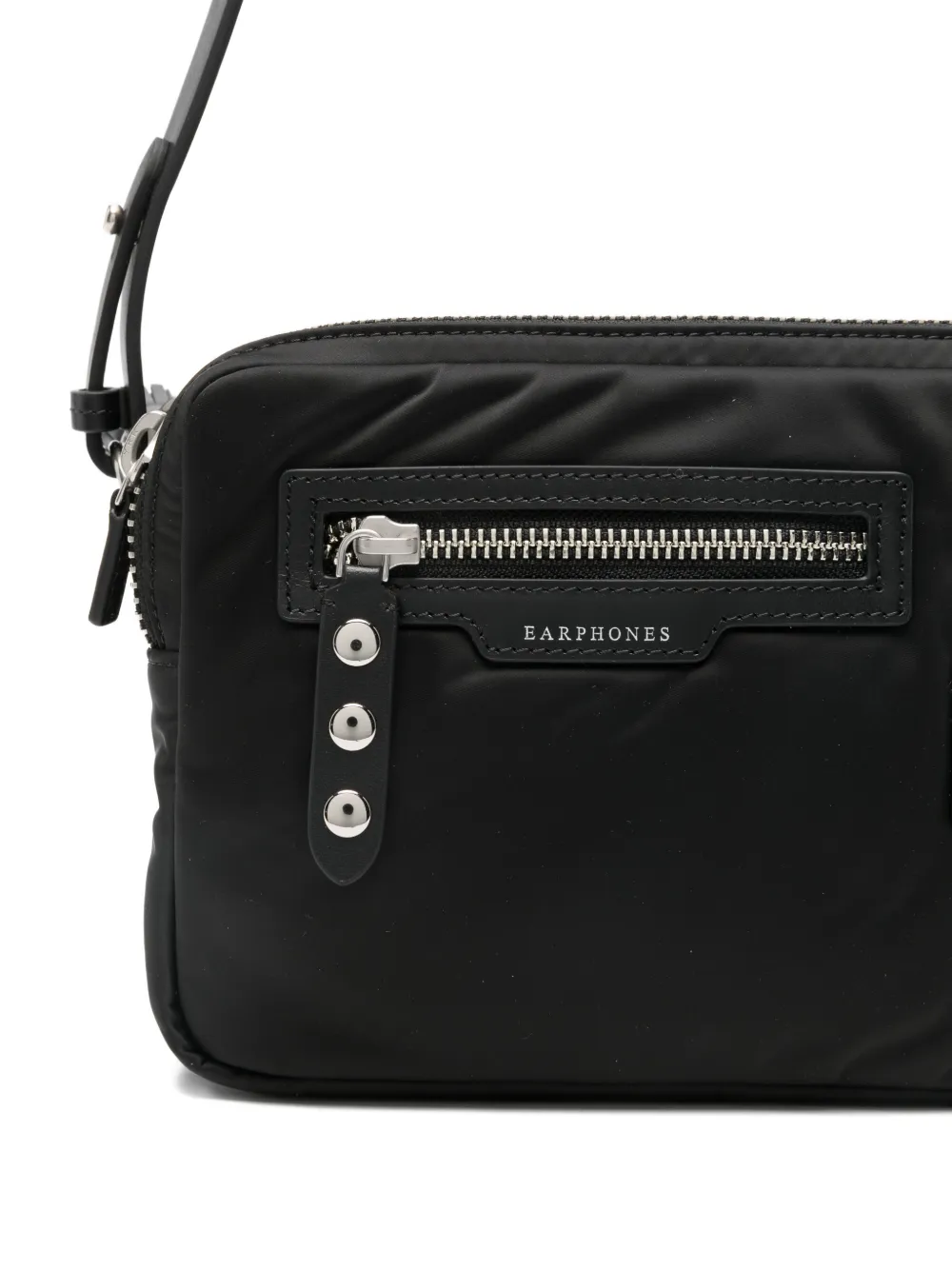 Anya Hindmarch Studded Strap Zip Cross Body Bag In Black