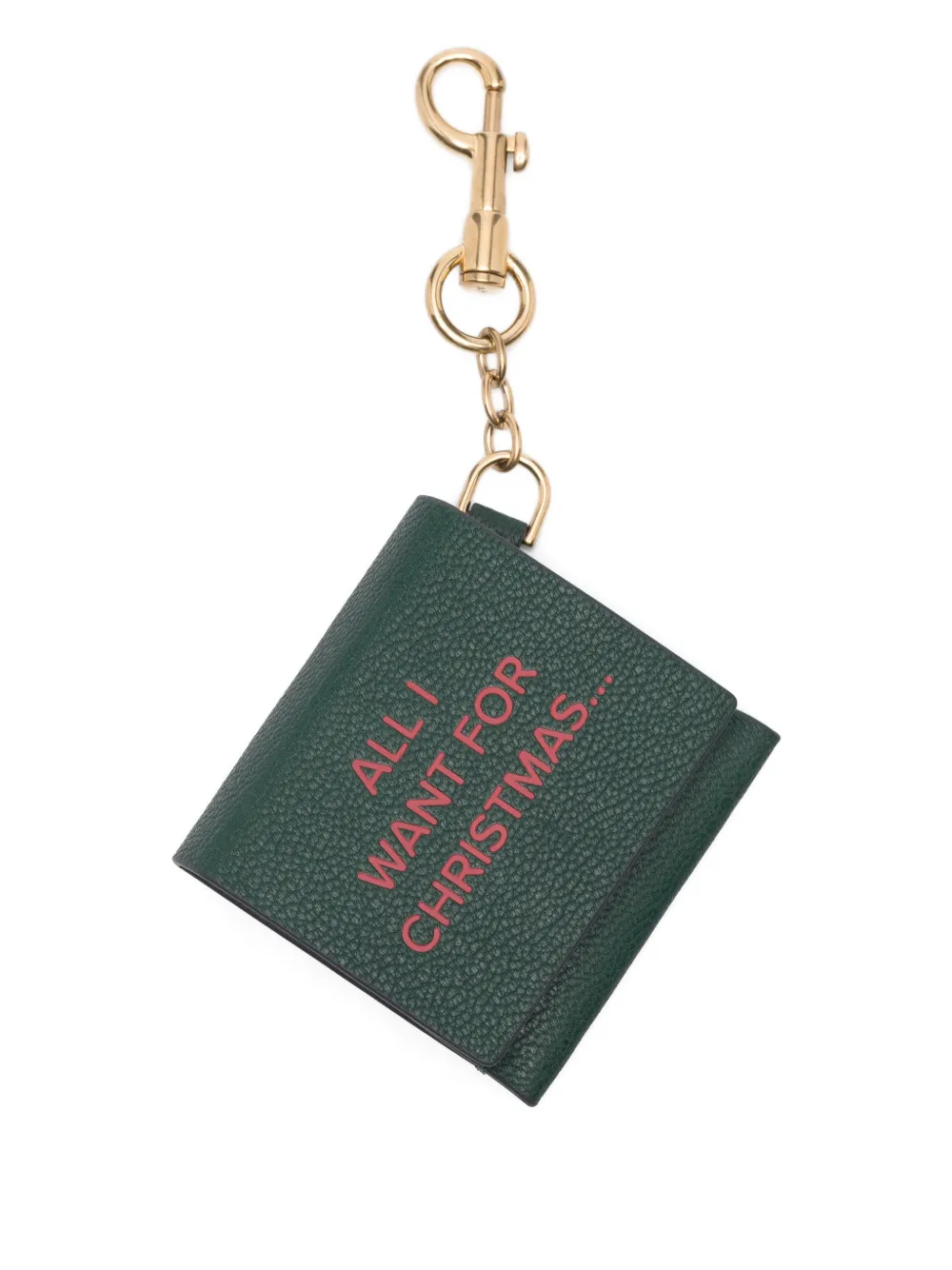Anya Hindmarch matchstick-appliqué leather keyring - Grün