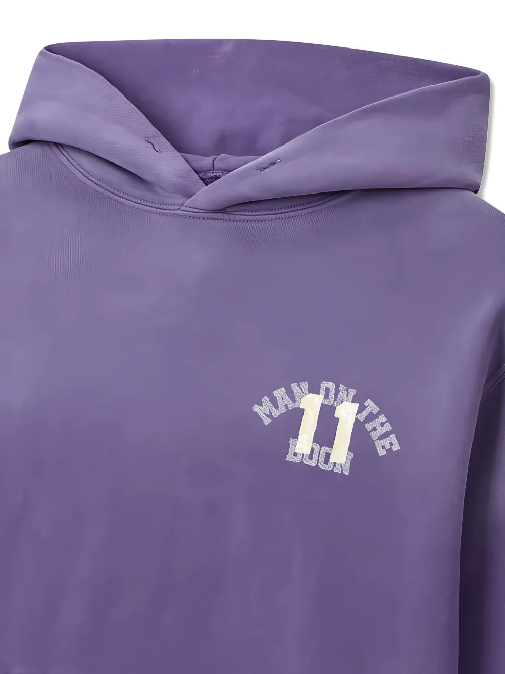 Man On The Boon. Logo-embroidered Hoodie In Purple
