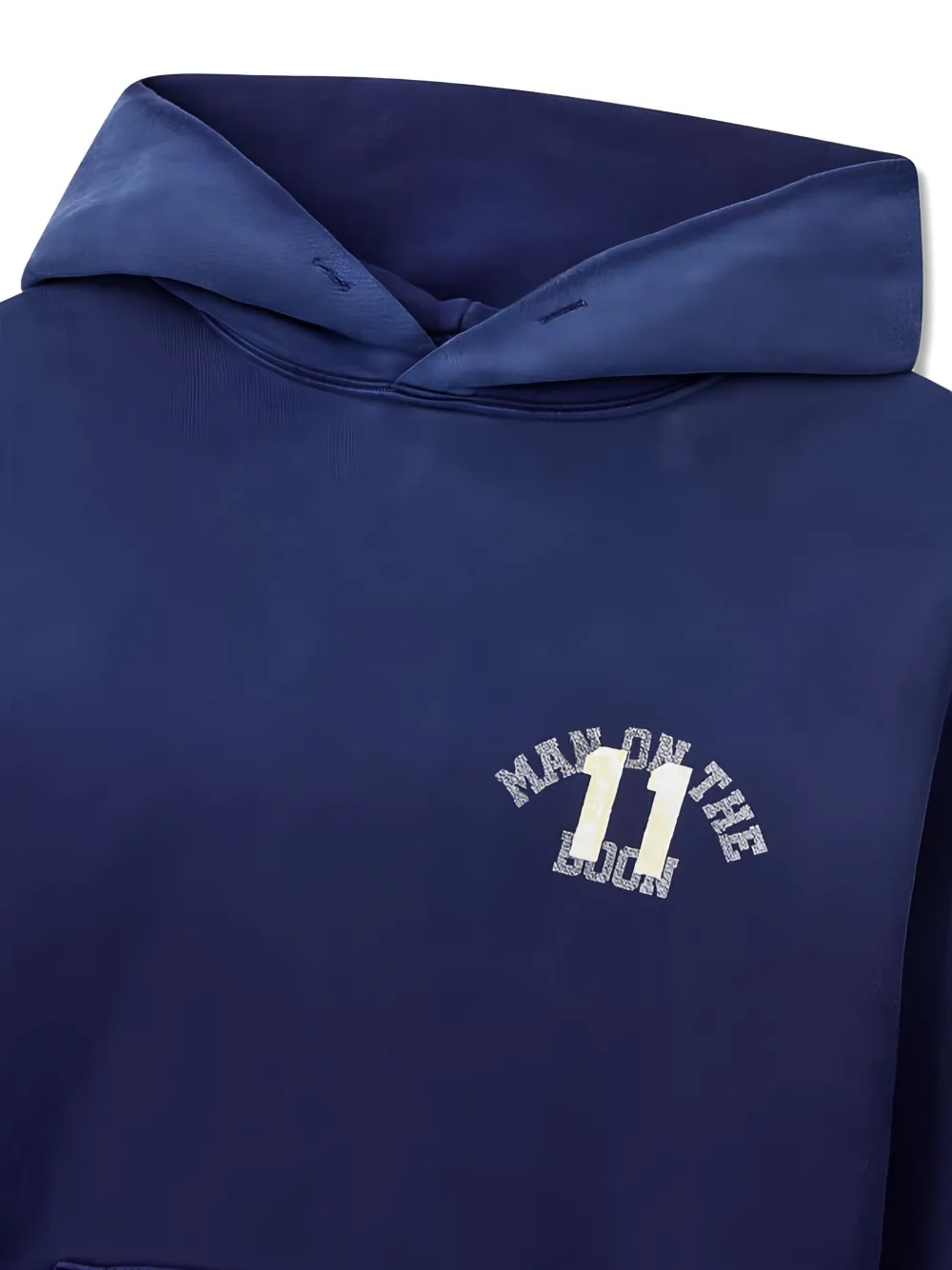 Man On The Boon. Hoodie met logodetail Blauw