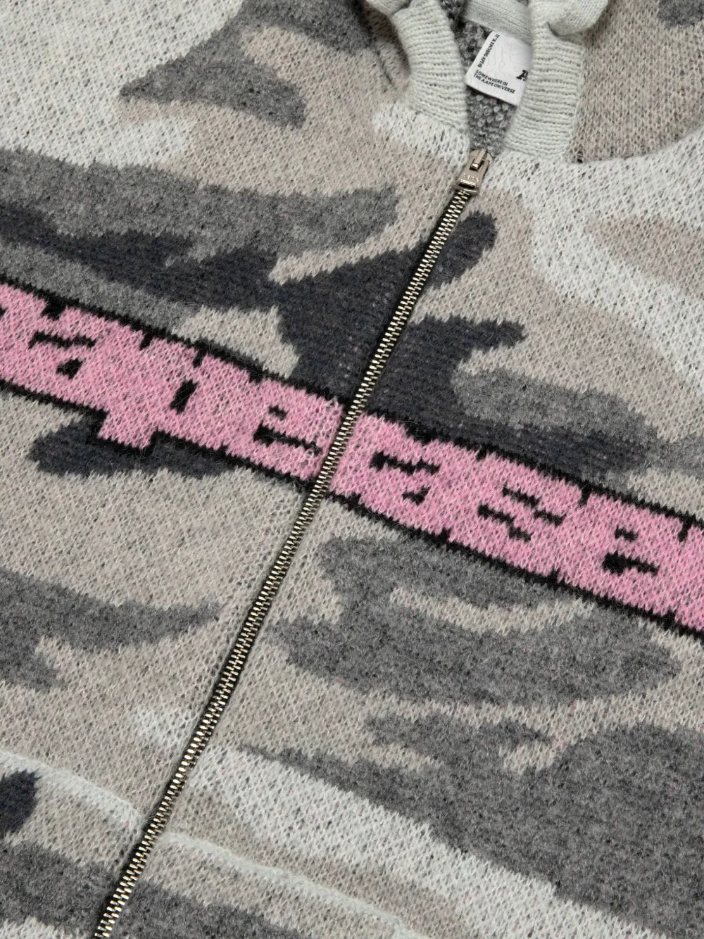 Aape By A Bathing Ape Camouflage Zip Hoodie In Gray