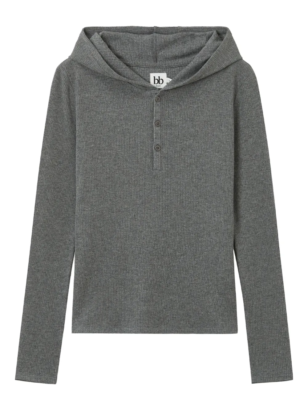 b+ab buttoned hoodie | Grey | Image 1
