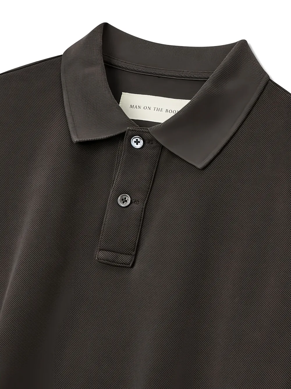 Man On The Boon. Long-sleeved Polo Shirt In Brown