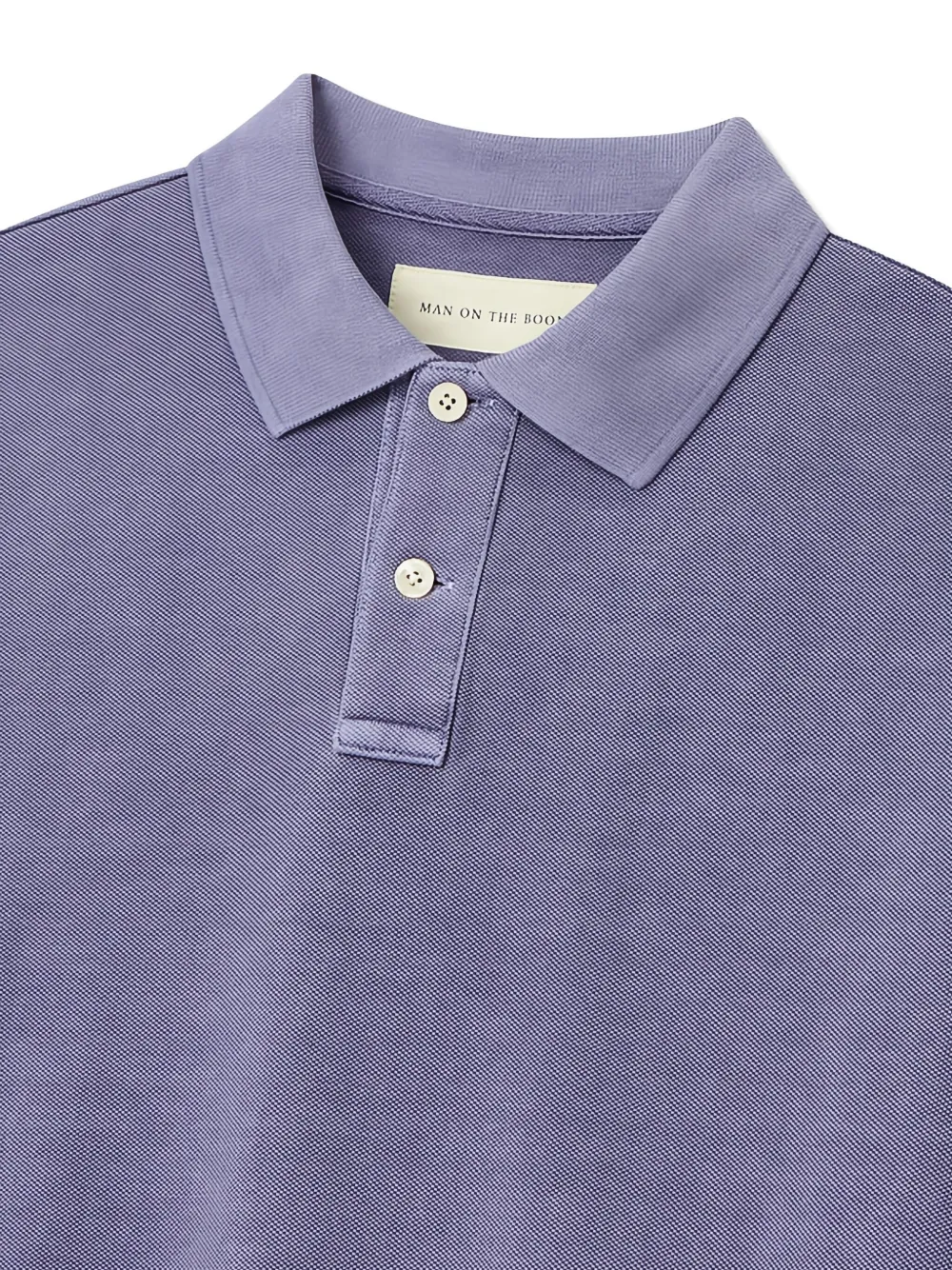 Man On The Boon. Long-sleeve Polo Shirt In Purple
