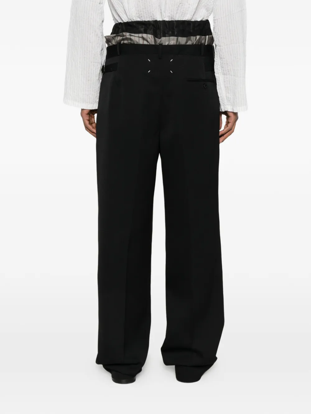 Maison Margiela Plooibroek met strik Zwart