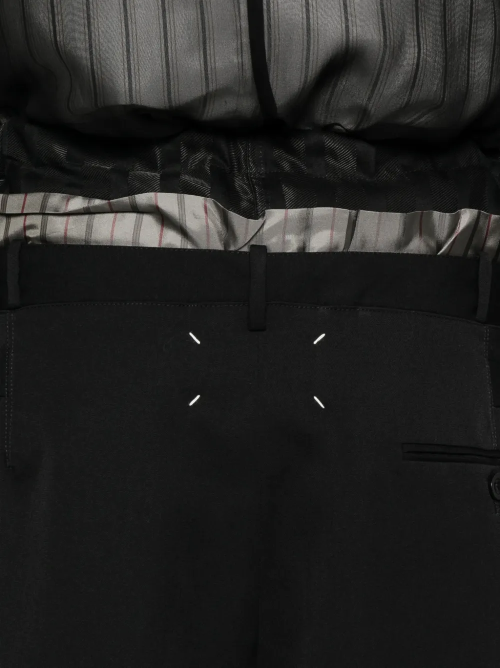 Maison Margiela Plooibroek met strik Zwart