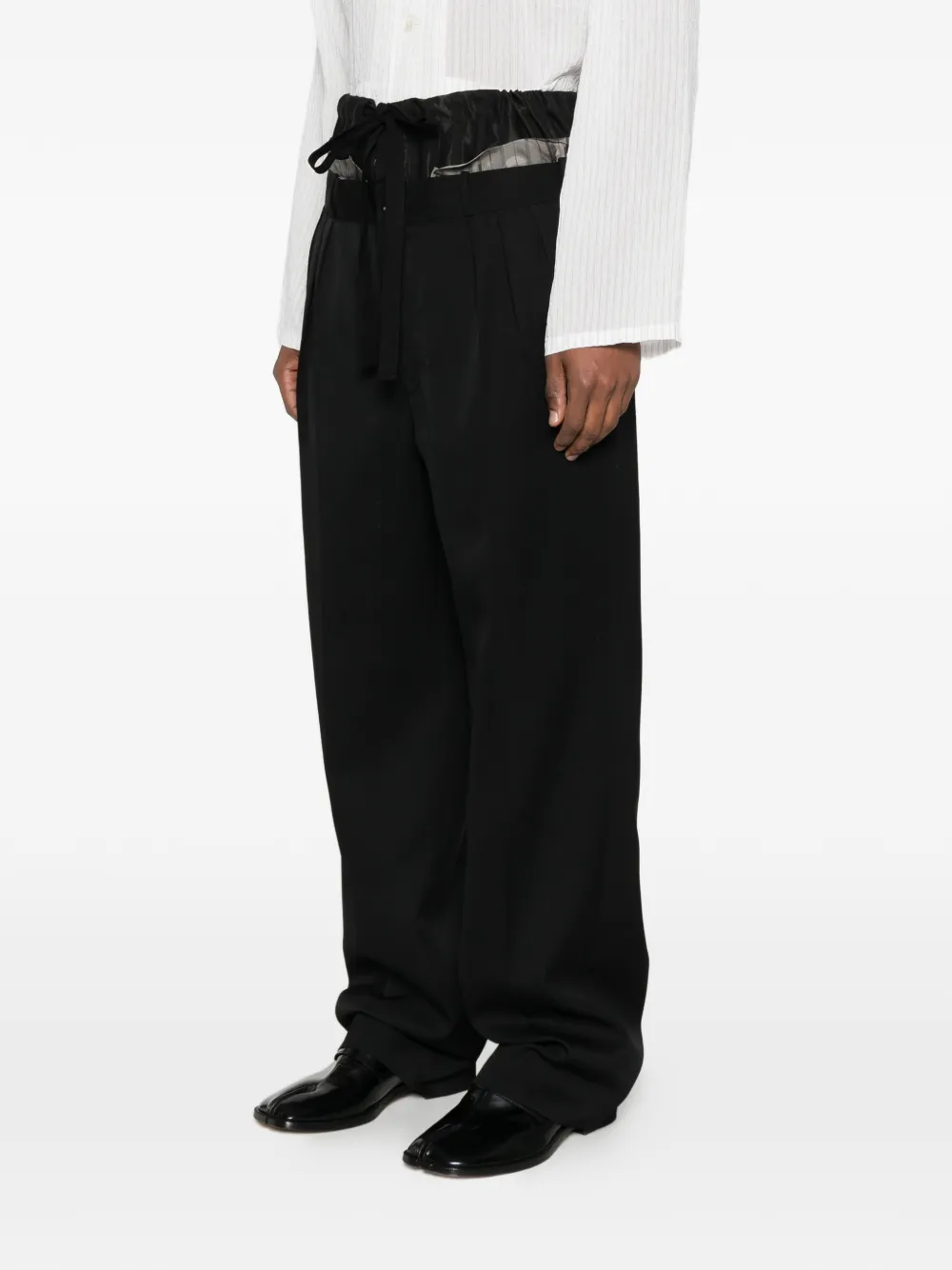 Maison Margiela Plooibroek met strik Zwart