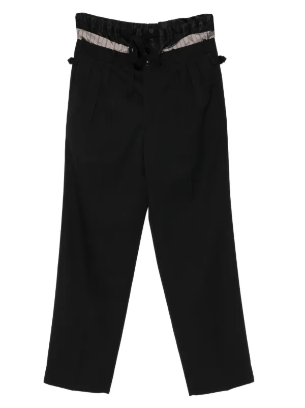 Maison Margiela プリーツ パンツ | ブラック | FARFETCH JP