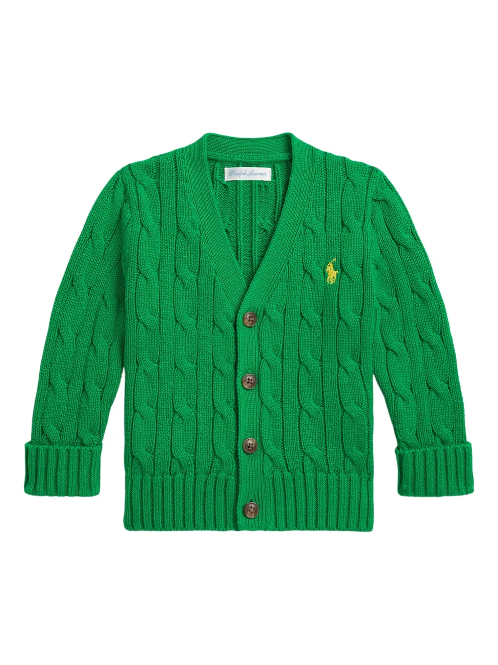 POLO RALPH LAUREN KIDS Cardigan con scollo a V - Verde
