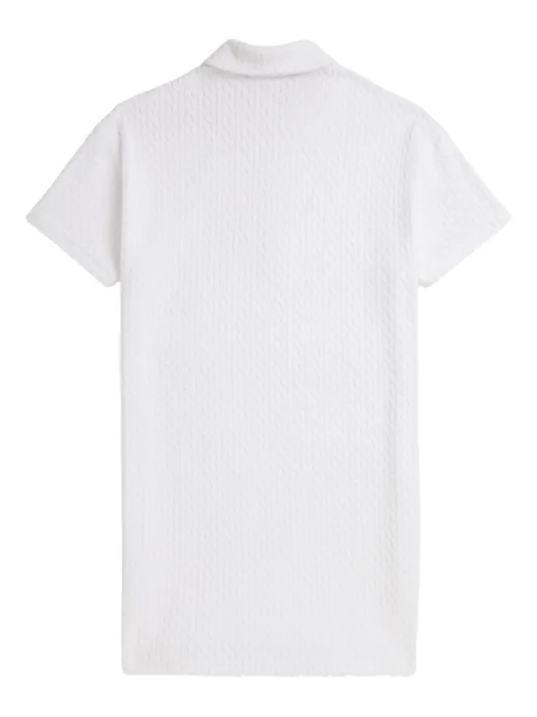 POLO RALPH LAUREN KIDS cable-knit Mini Dress | White | FARFETCH
