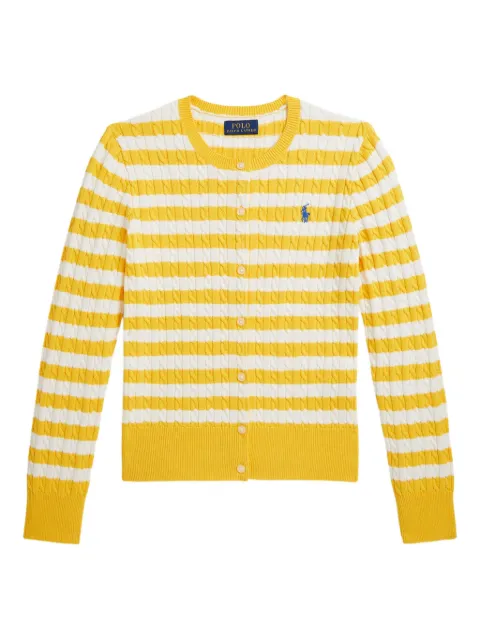 POLO RALPH LAUREN KIDS striped cotton cardigan