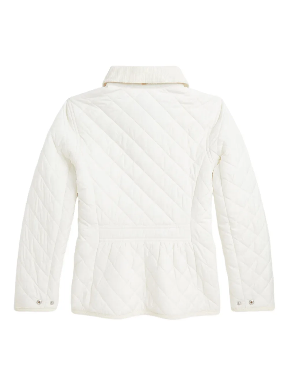 POLO RALPH LAUREN KIDS Gewatteerd jack met ribfluwelen kraag Wit