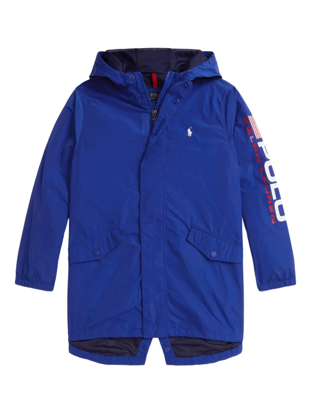 Polo Ralph Lauren Kids' Logo-embroidered Hooded Jacket In Blue