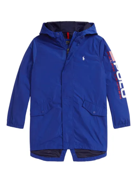 POLO RALPH LAUREN KIDS logo-embroidered hooded jacket