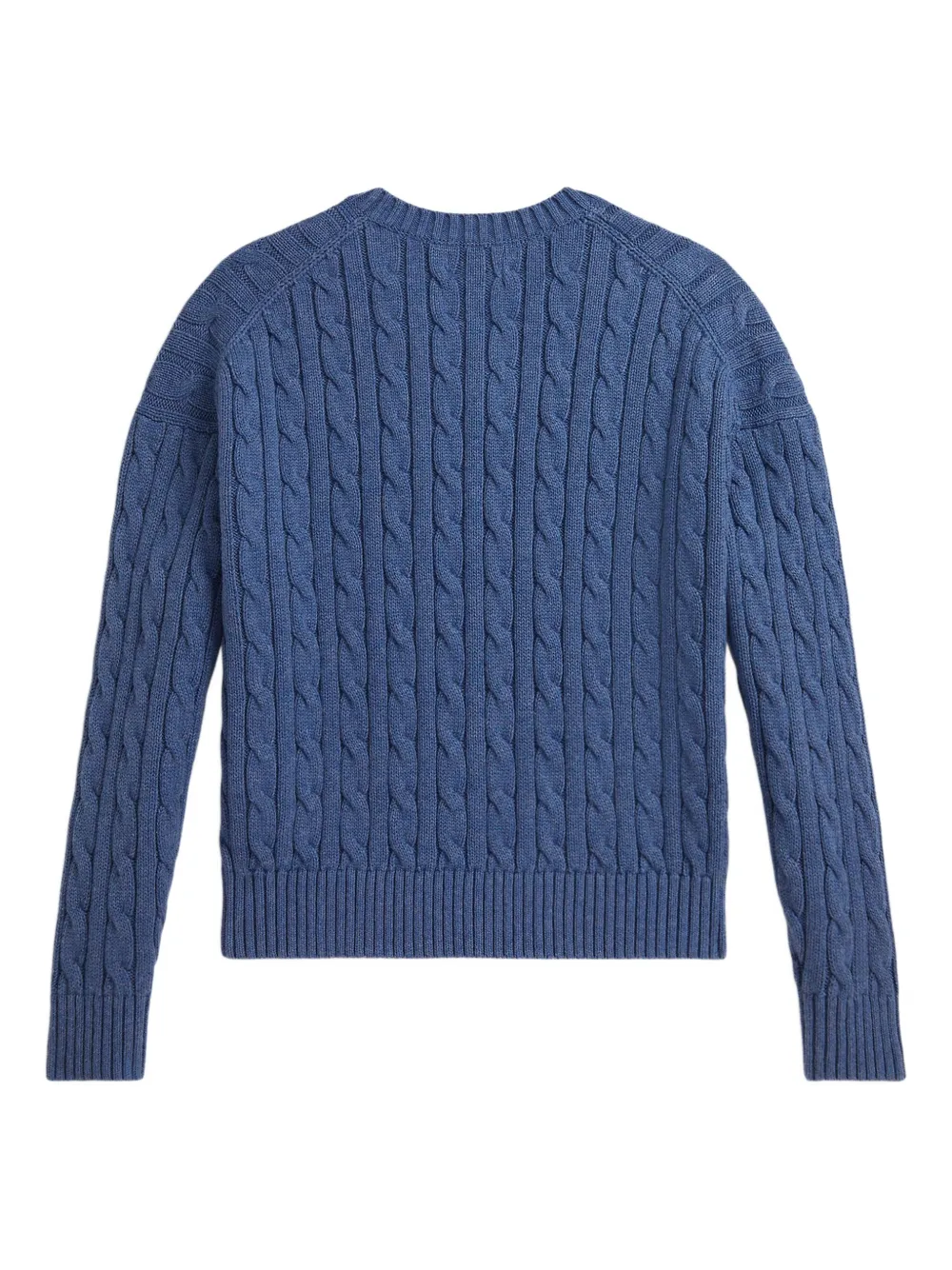 POLO RALPH LAUREN KIDS Kabelgebreide trui met V-hals Blauw