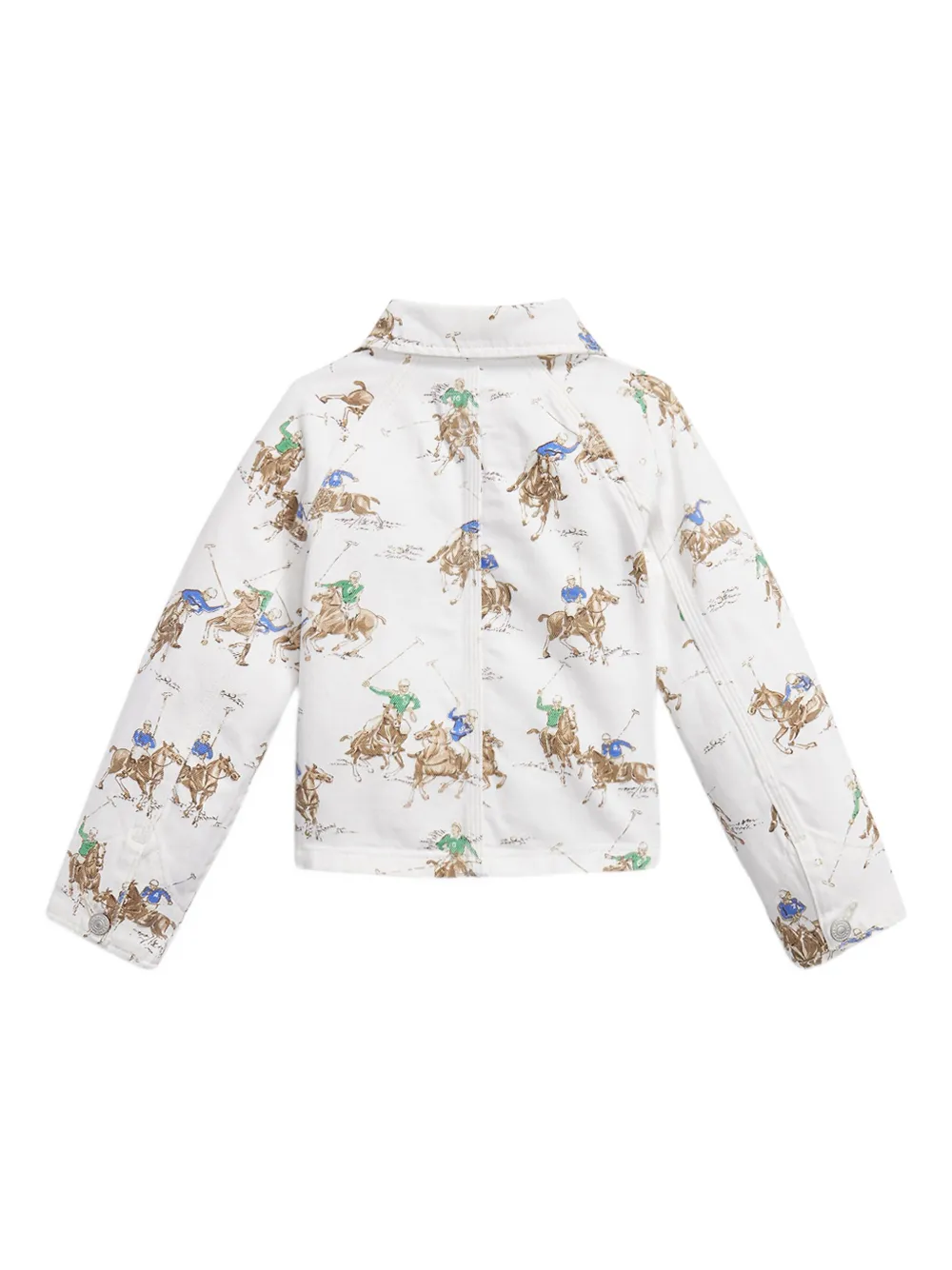 Equestrian-Print Denim Jacket