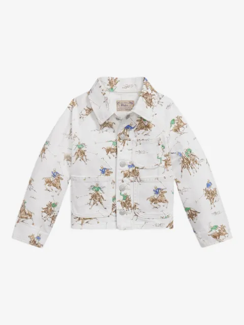 POLO RALPH LAUREN KIDS veste en jean à imprimé graphique