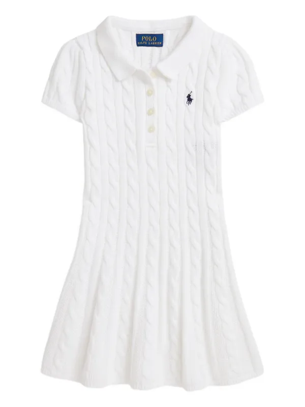 POLO RALPH LAUREN KIDS ショートスリーブ ワンピース | ホワイト