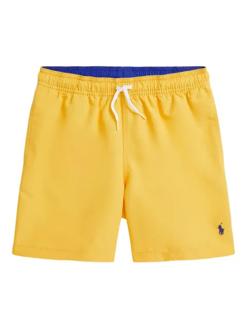 POLO RALPH LAUREN KIDS Traveler embroidered swim shorts
