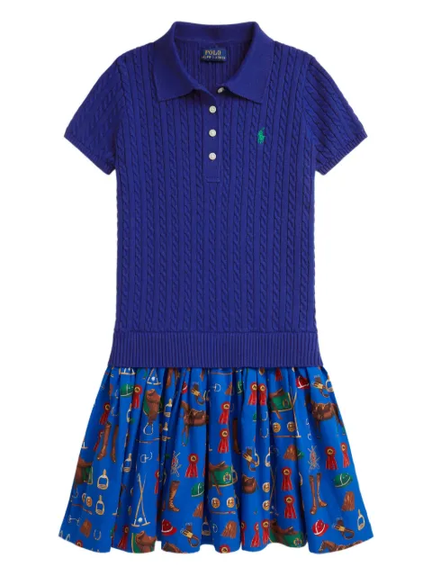 POLO RALPH LAUREN KIDS equestrian-print dress