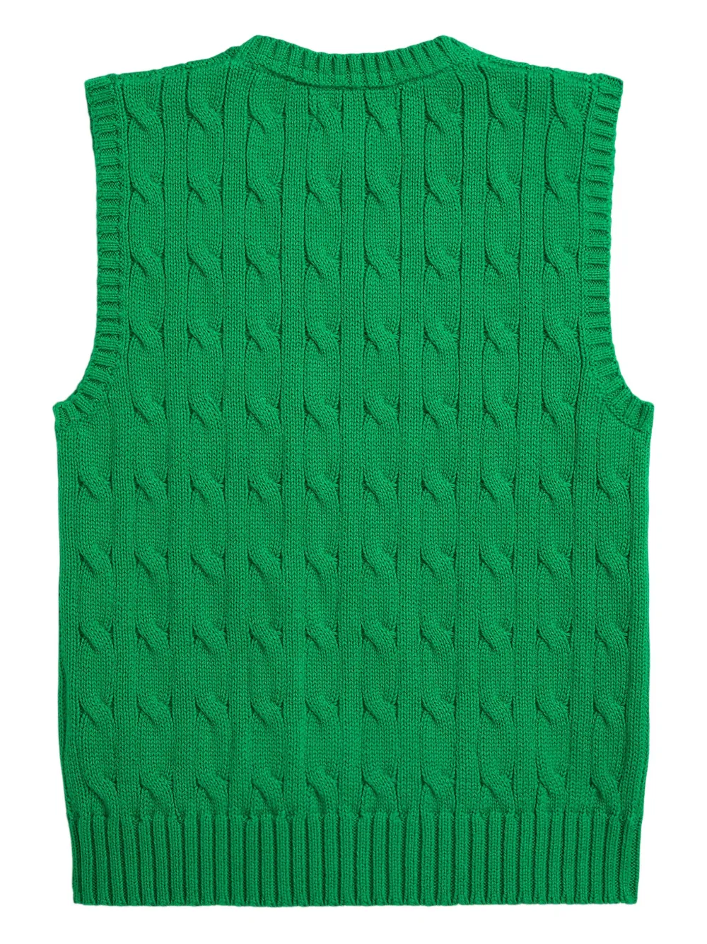 POLO RALPH LAUREN KIDS Kabelgebreide top met borduurwerk Groen