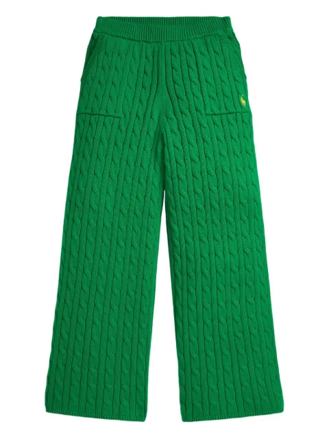 POLO RALPH LAUREN KIDS pantalones en tejido de ochos bordados
