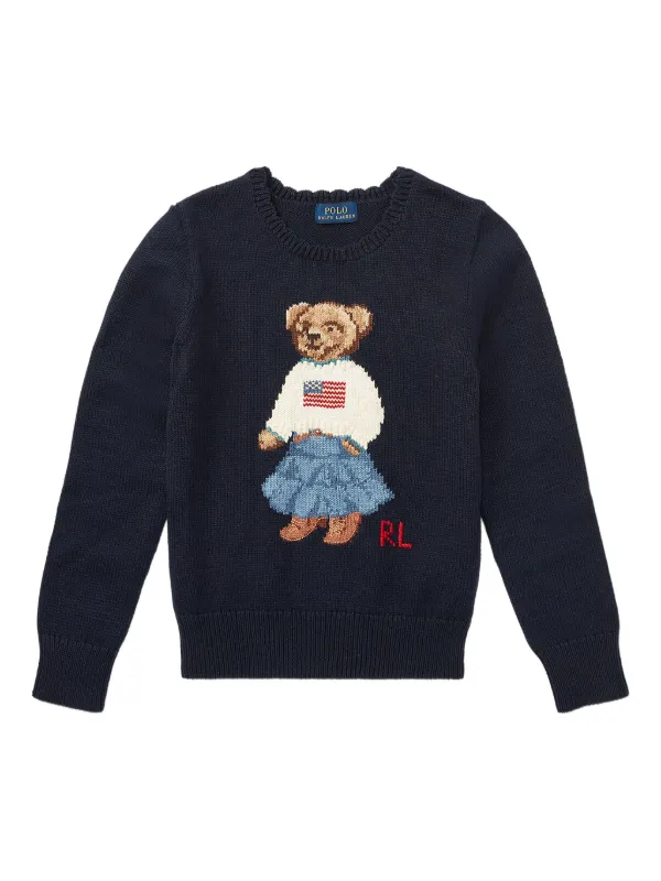 POLO RALPH LAUREN KIDS ポロベア インターシャ コットンセーター 