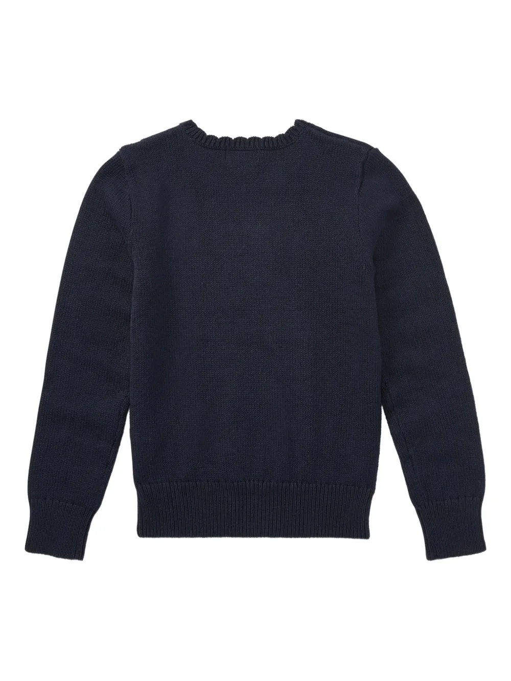 POLO RALPH LAUREN KIDS Katoenen trui met Polo Bear-intarsia Blauw