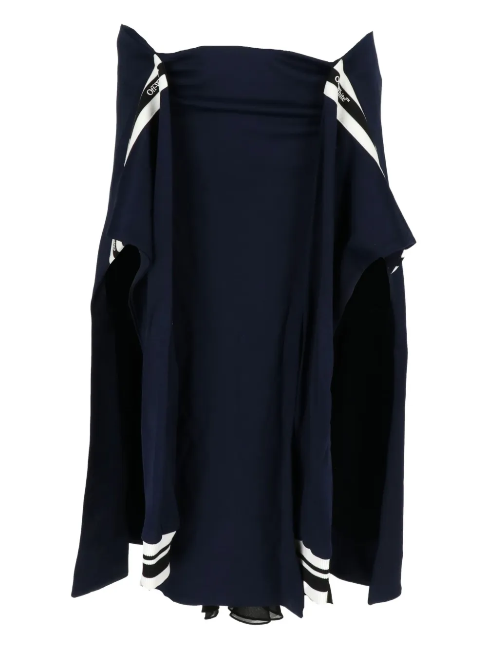 Off-white Logo-detail Midi Skirt In Blue