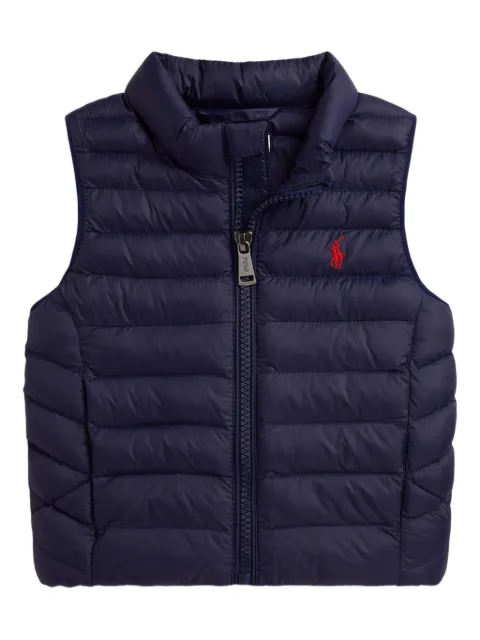 POLO RALPH LAUREN KIDS chaleco capitonado con logo bordado