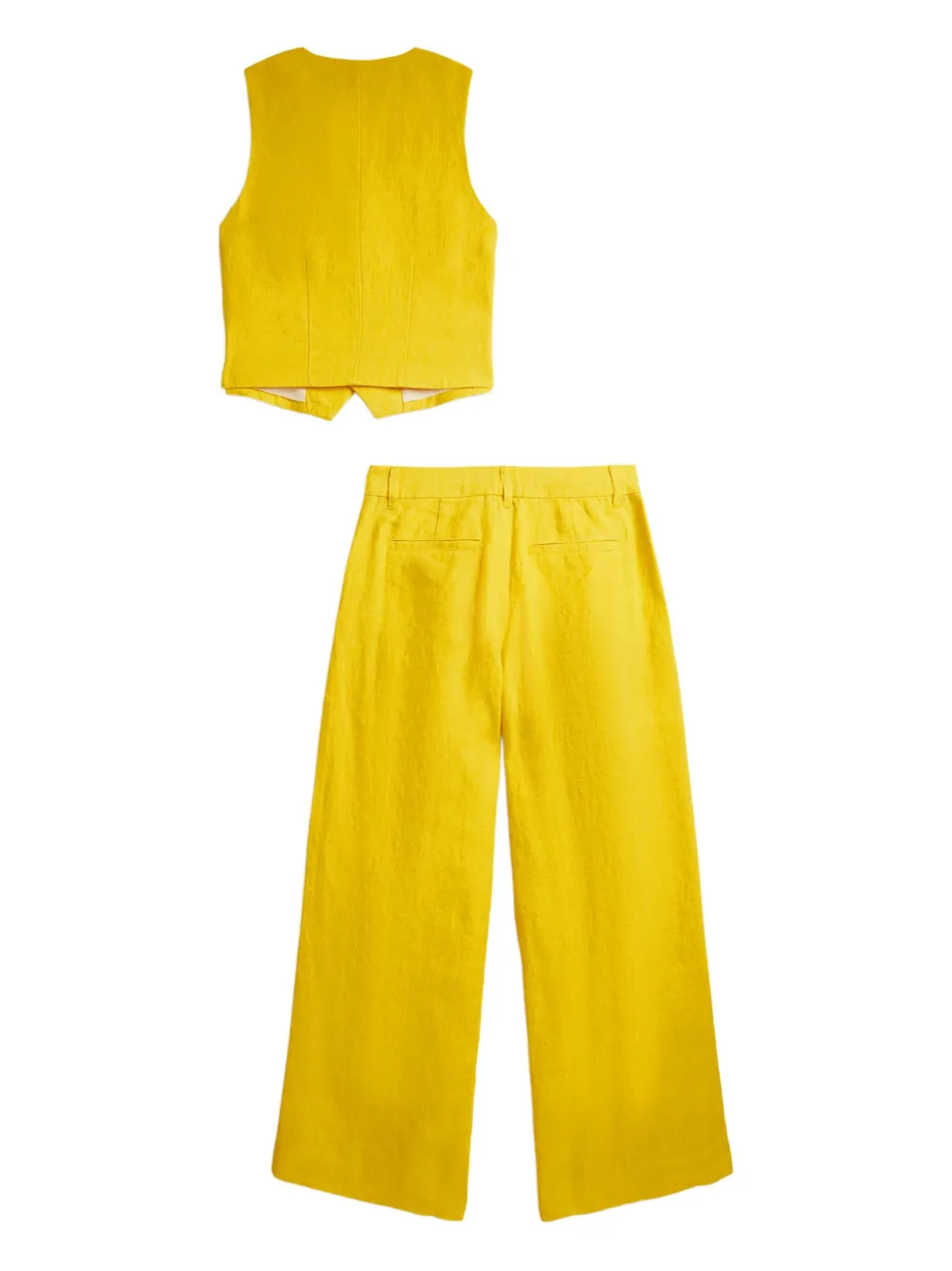 Polo Ralph Lauren Buttoned Trousers Set In Yellow