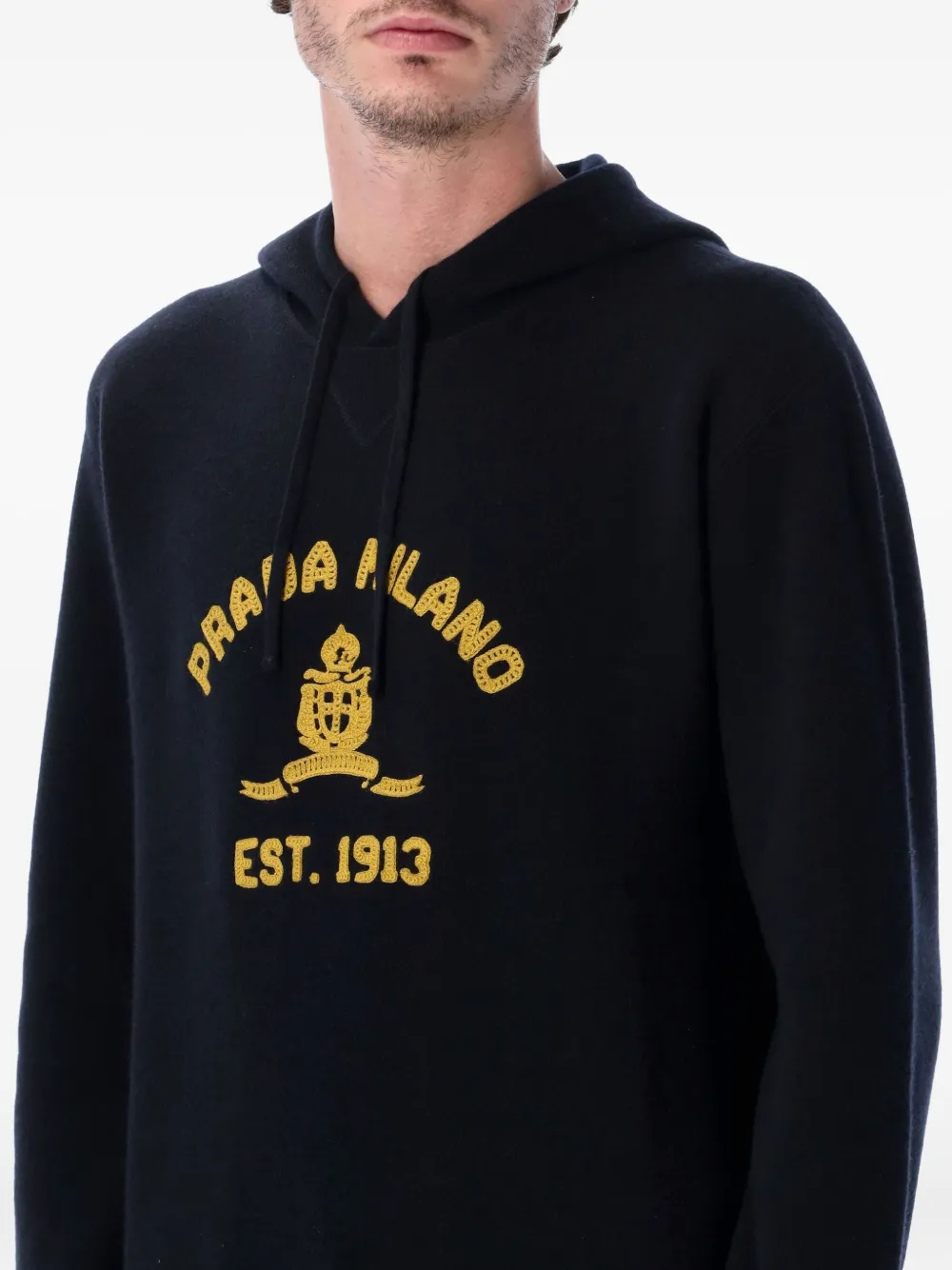 Prada Hoodie met trekkoord Blauw
