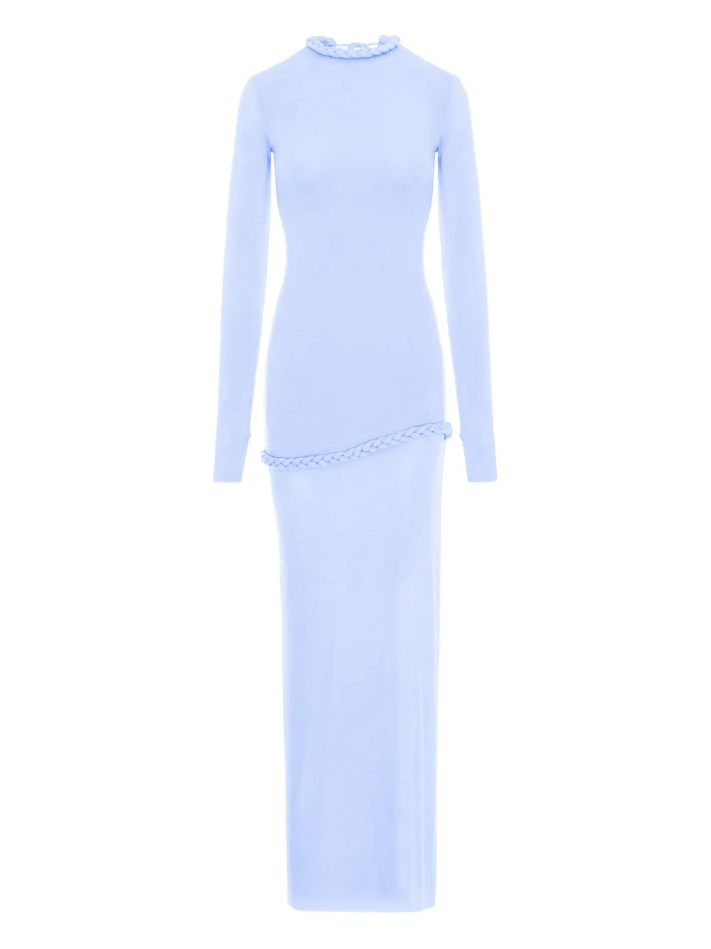 Manurí Nora Braided-detail Maxi Dress In Blue