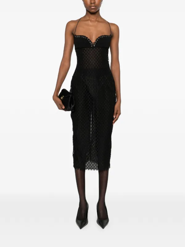 Ludovic De Saint Sernin Isabella Lace Dress | Black | FARFETCH