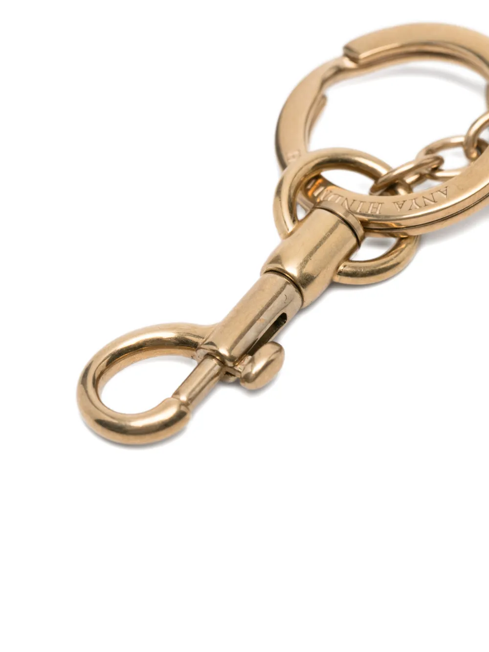 Anya Hindmarch Stabilo Boss leren sleutelhanger Blauw