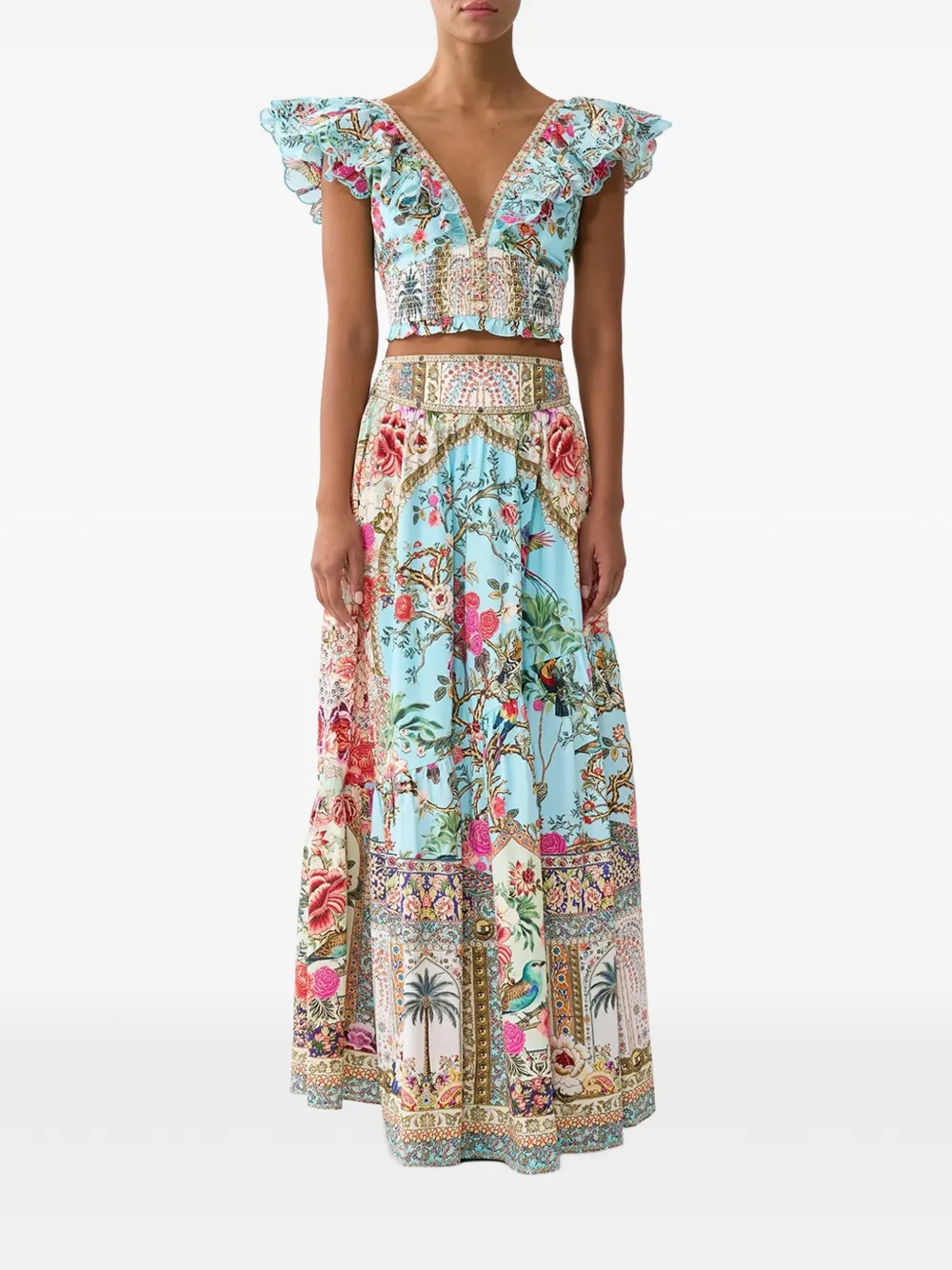 Camilla crystal-embellished maxi skirt