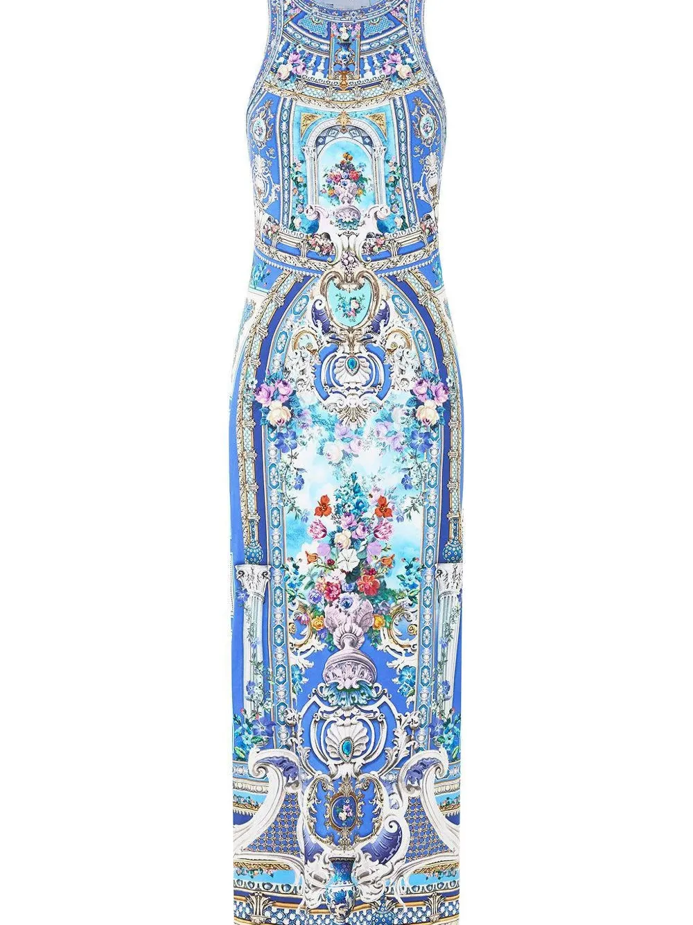 Camilla Ottoman Opulence floral maxi dress - Blauw