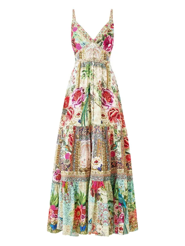 Camilla Sultans and Queens Tiered Maxi Dress - Neutrals