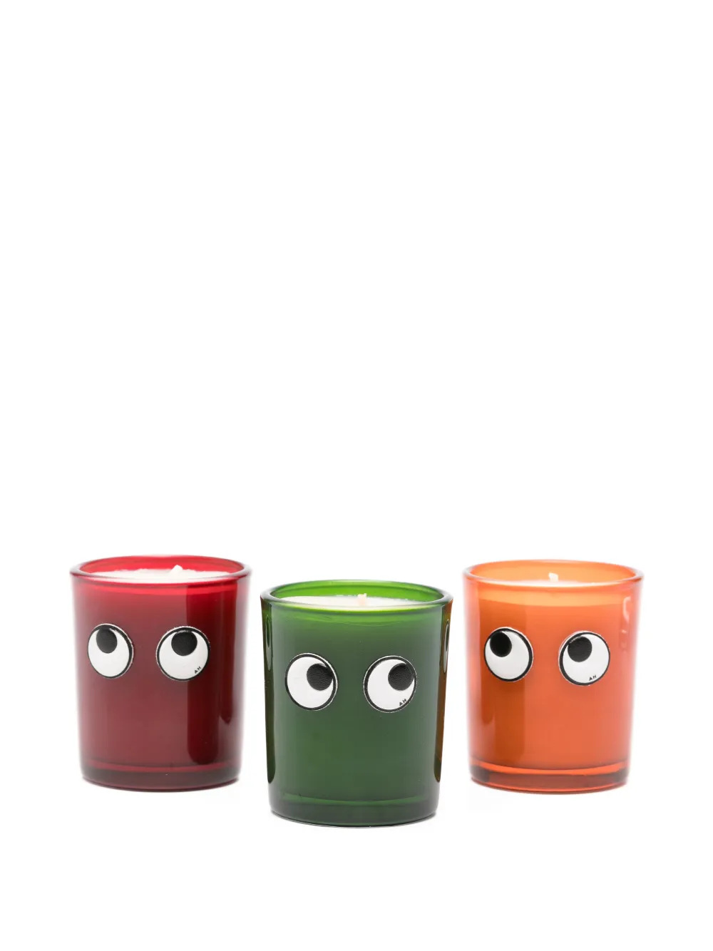 Anya Hindmarch eyes-motif candles (set of three) | Red | Image 1