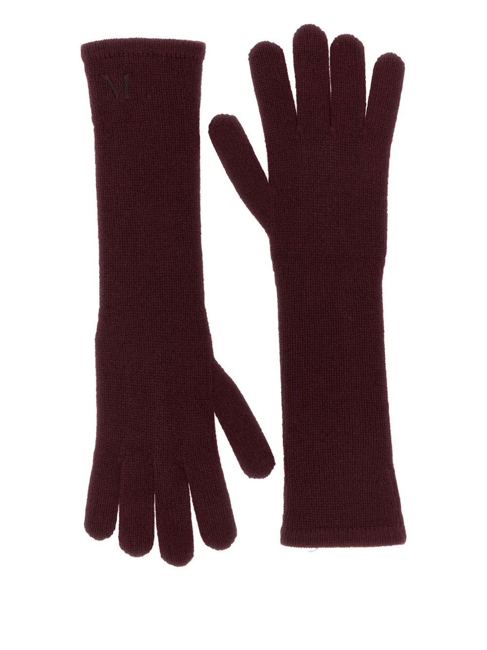 Max Mara logo gloves - Rosso